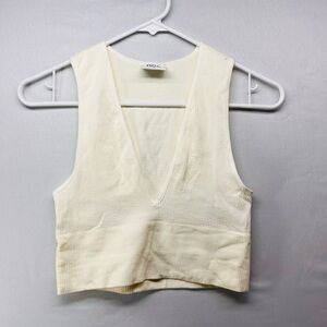 BDG‎ Cream Ribbed Tank Top